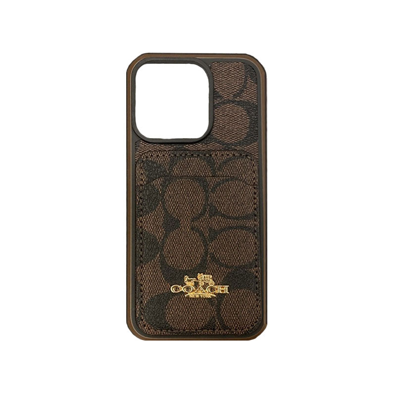 Klassisk iPhone-etui med kortholder kaffe -KB241416