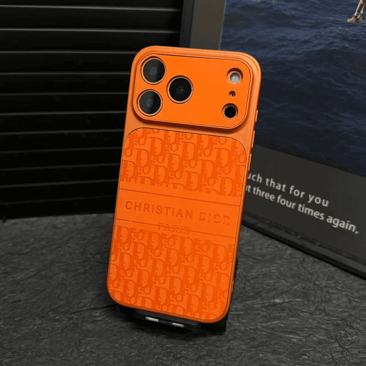 Dior–Inspired Monogram iPhone Case: Premium Texture, Slim Luxury Protection