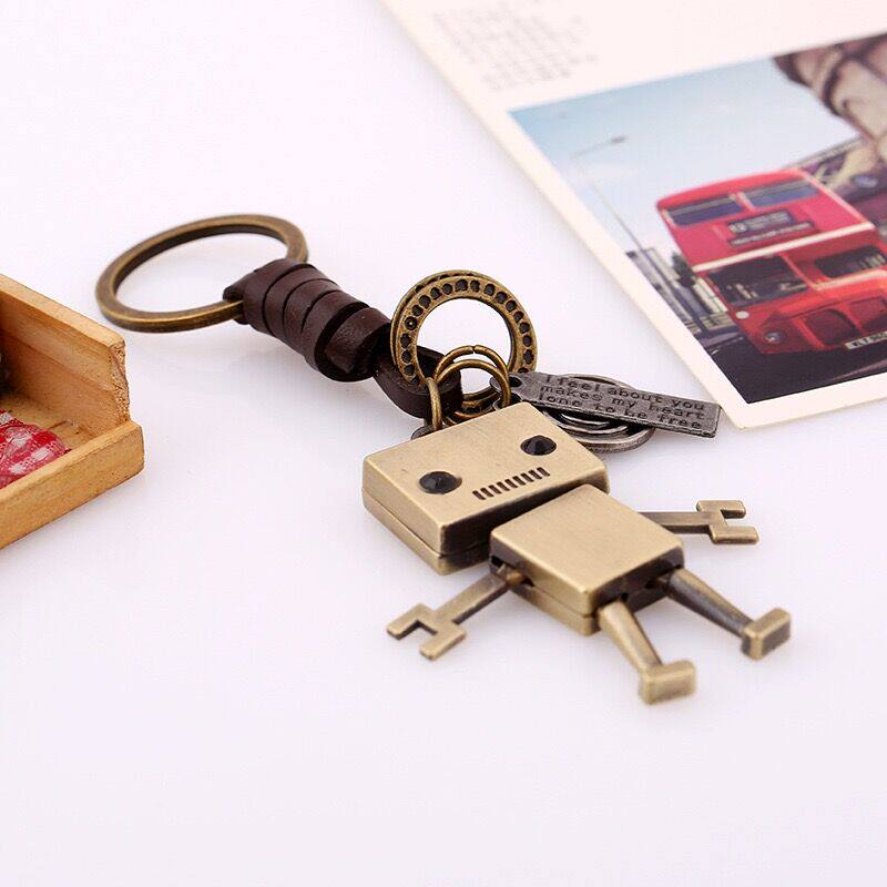 Retro robot key chain