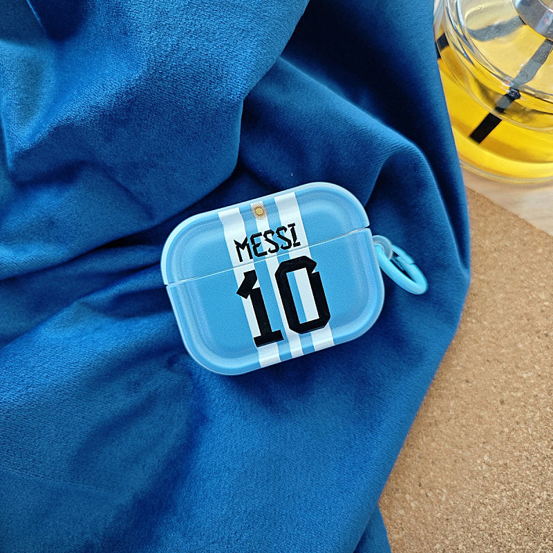 The Messi 10 Jersey Glossy AirPods Case