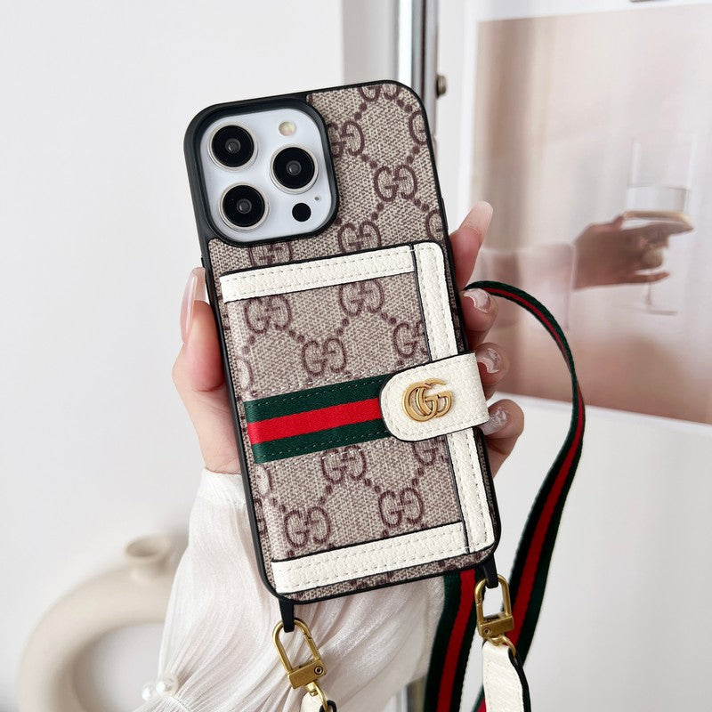 Premium Card Bag Chain Klassisk iPhone-etui
