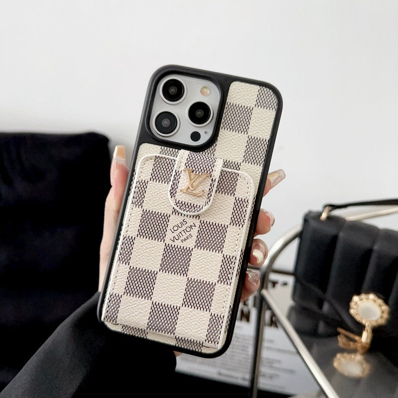 حافظة iPhone فاخرة باللون الأسود & باللون الأبيض