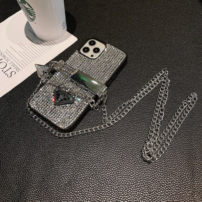 Luksus Diamond Crossbody Chain iPhone etui