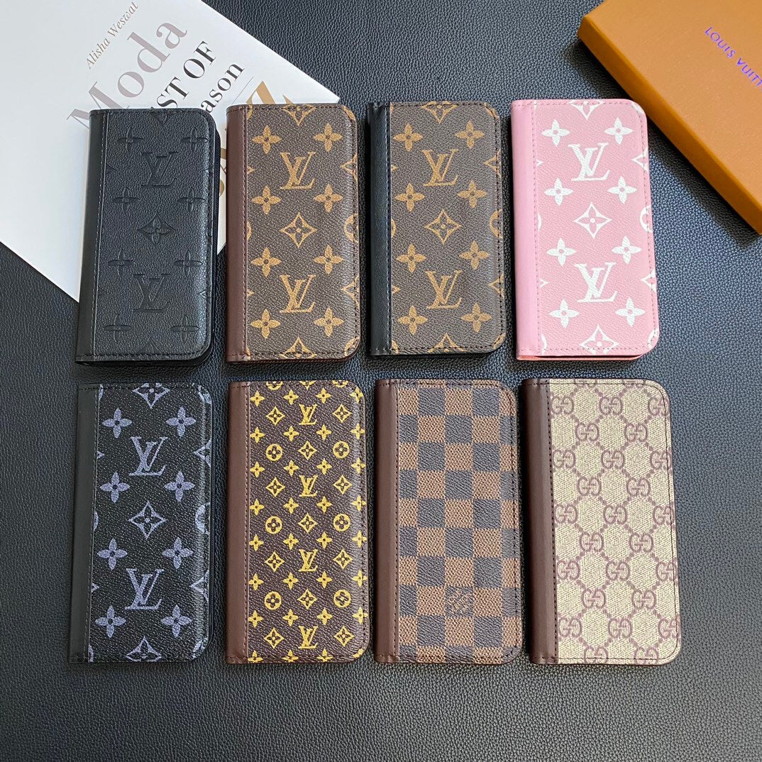 MONOGRAM LÆDER KORT COVER GALAXY CASE TIL SAMSUNG