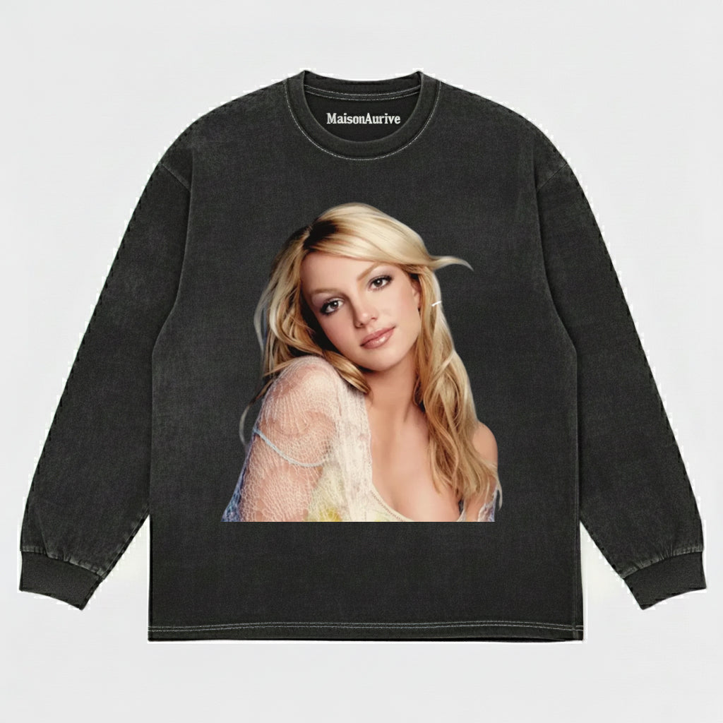 MaisonAurive Washed Edgy Street Tee – Singer Portrait Waterwashed Charcoal