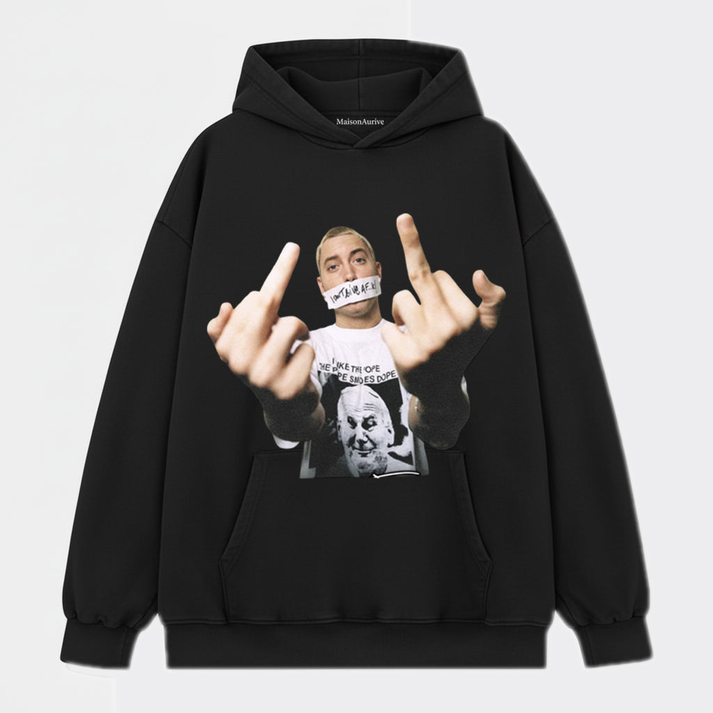 MaisonAurive ウォッシュド T シャツ – ウォーターウォッシュ ブラック | MaisonAuriveエミネムグラフィック