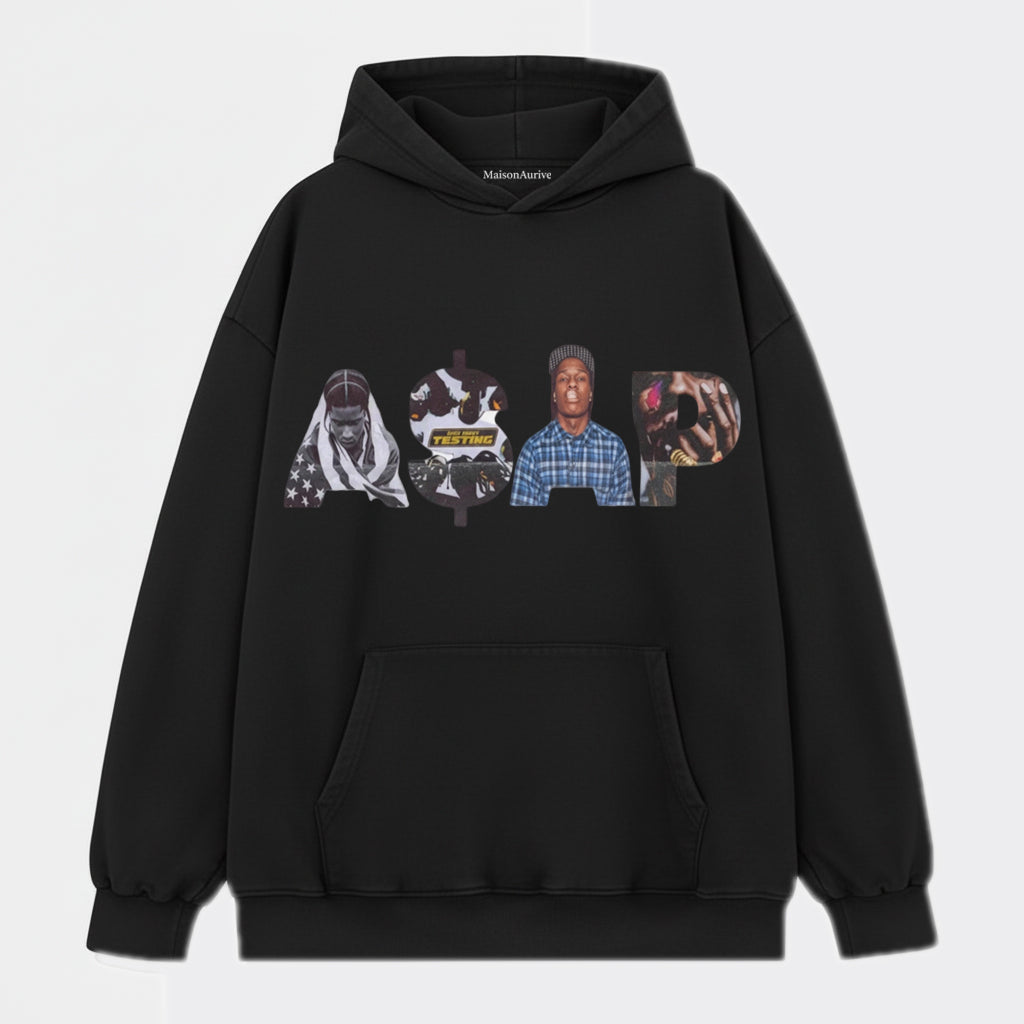 חולצת היפ-הופ מכובסת של MaisonAurive - בגדי רחוב "TESTING" קולאז'