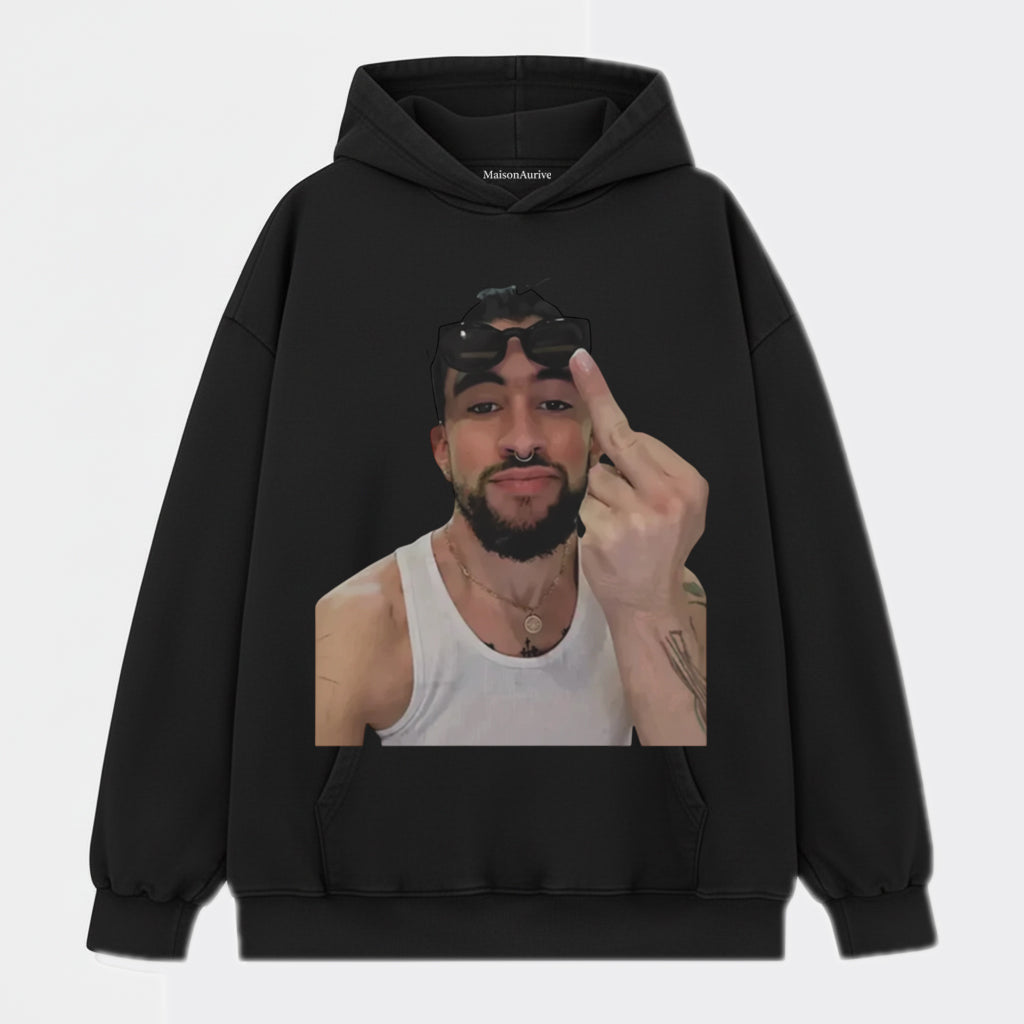 MaisonAurive Washed Hip-Hop Tee – Tank Top Tattoo Gesture Portrait Waterwashed Charcoal