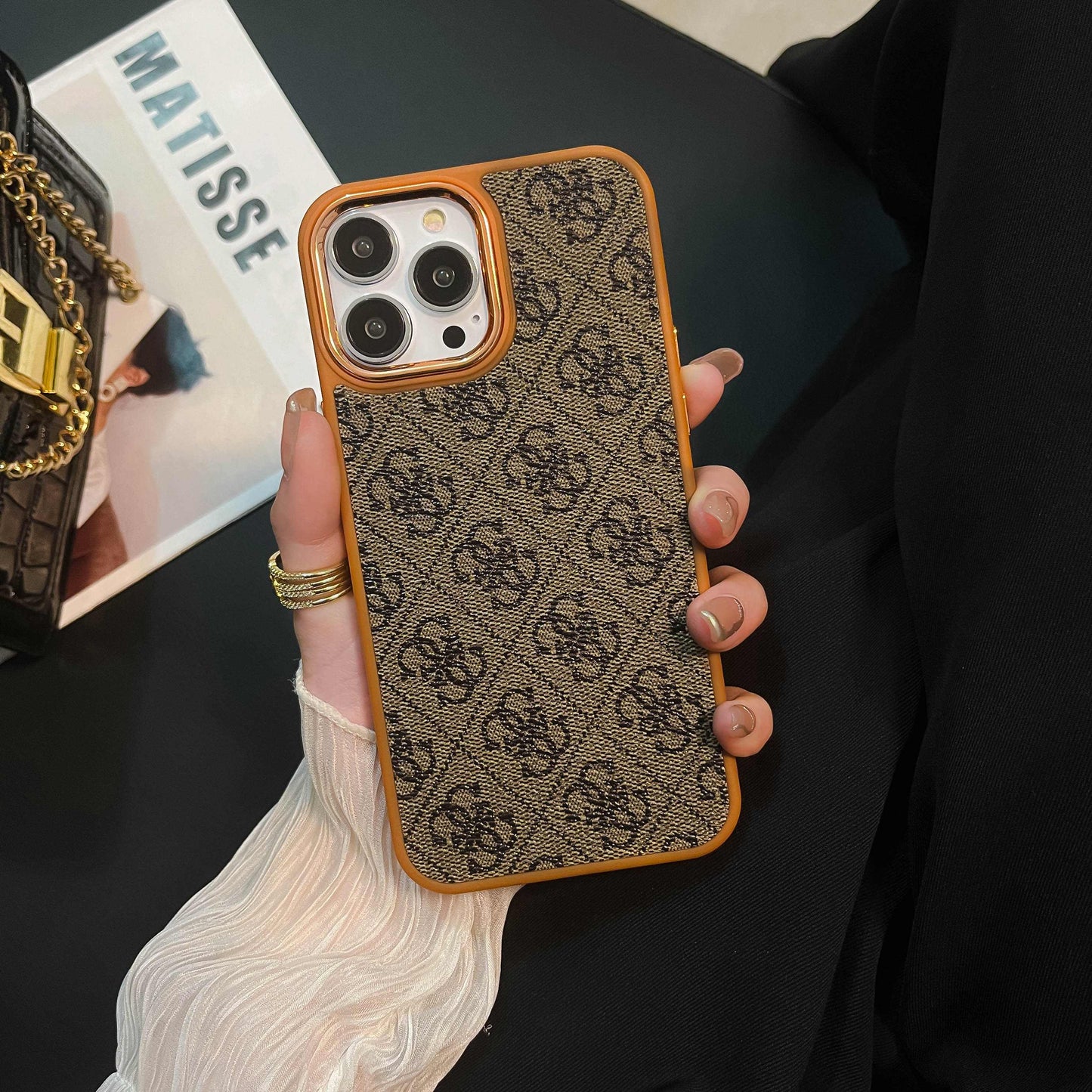Gul luksus iPhone etui-MD231025