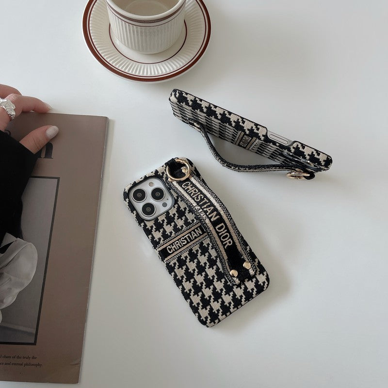 الأزياء Houndstooth معصمه حالة فون