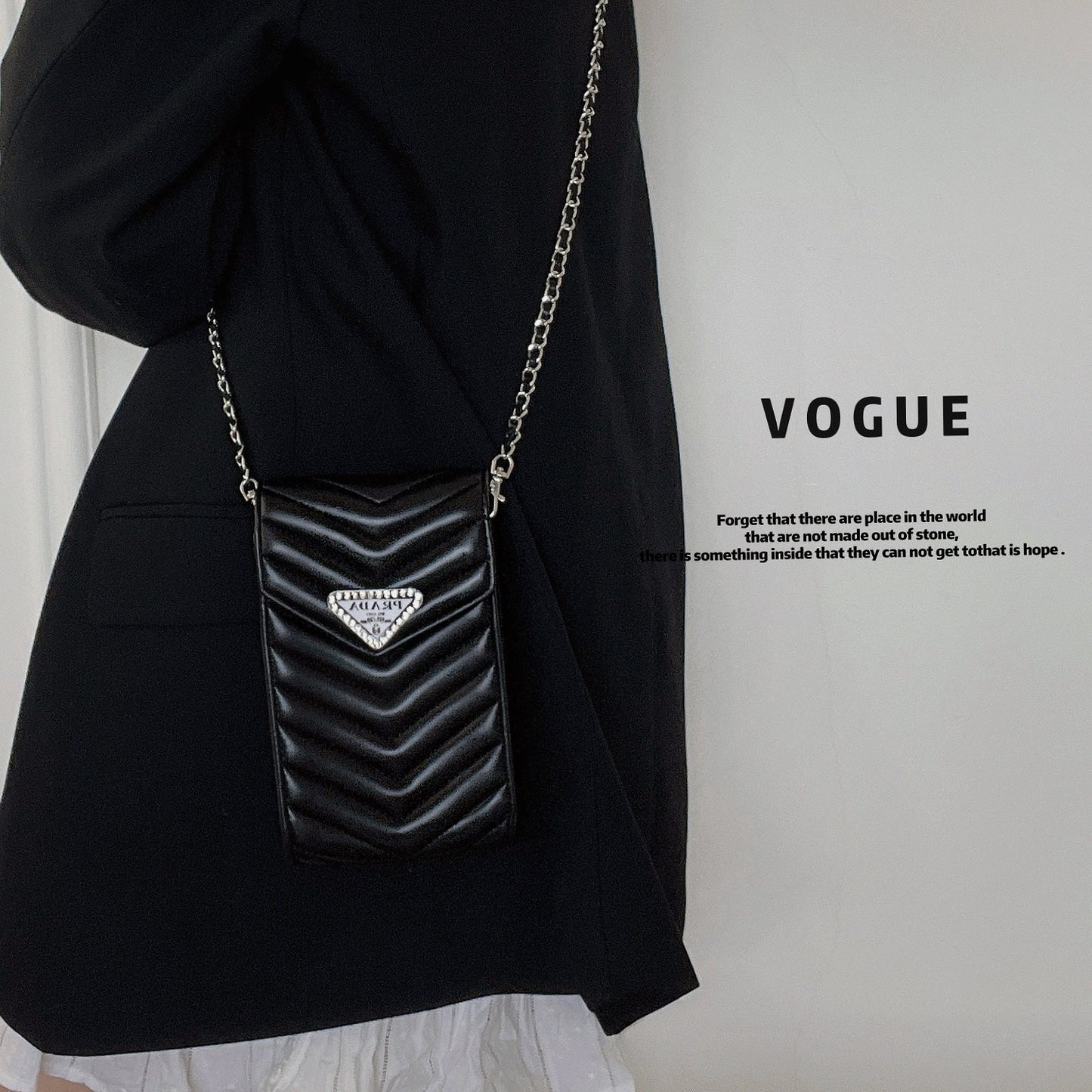 Crossbody læder telefontaske