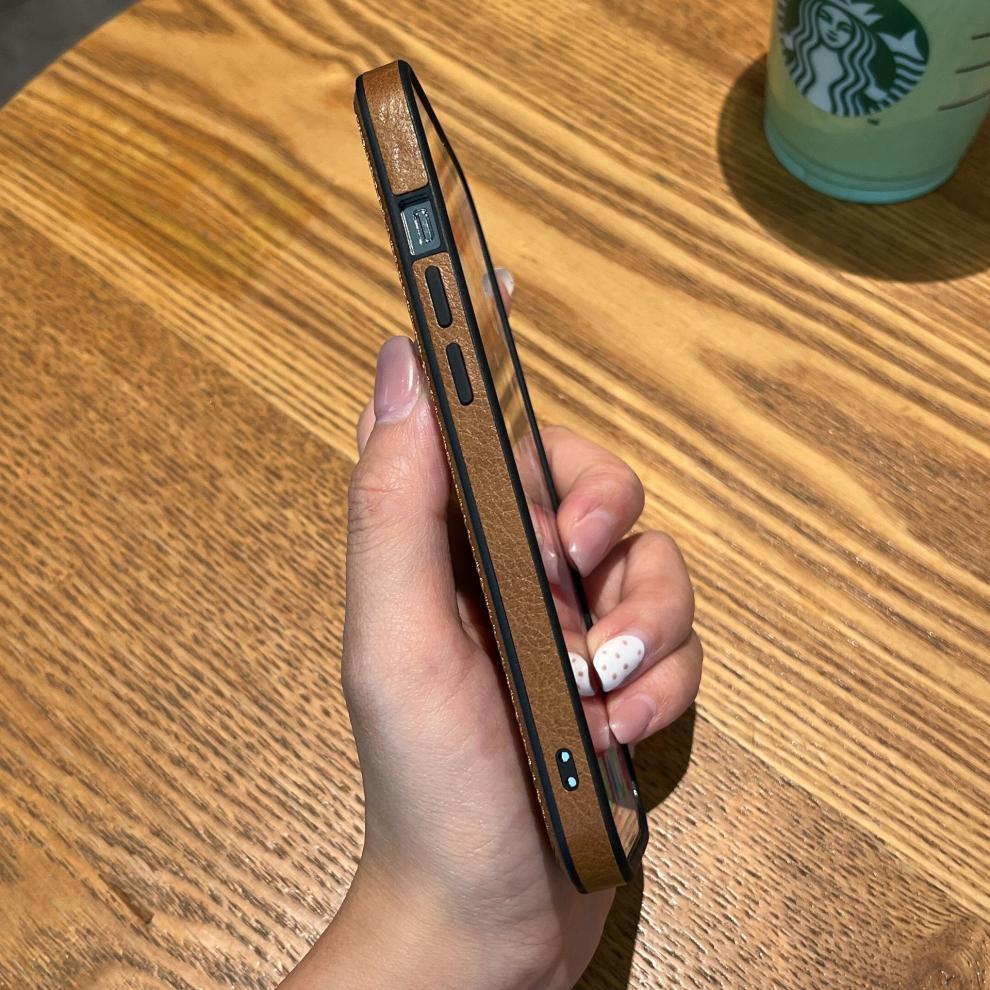 غطاء iPhone من الجلد الأصلي المتوافق مع جميع الموديلات