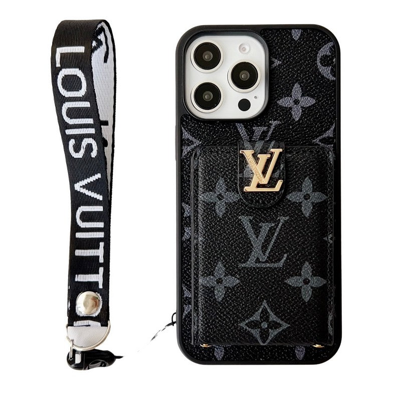 Luksus klassisk farve Crossbody iPhone etui