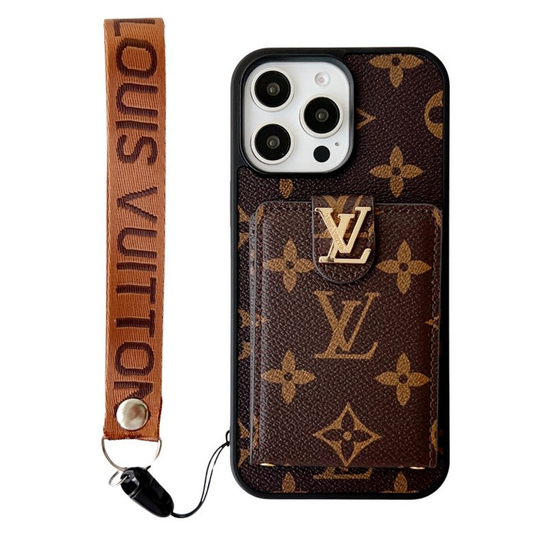 Luksus klassisk farve Crossbody iPhone etui