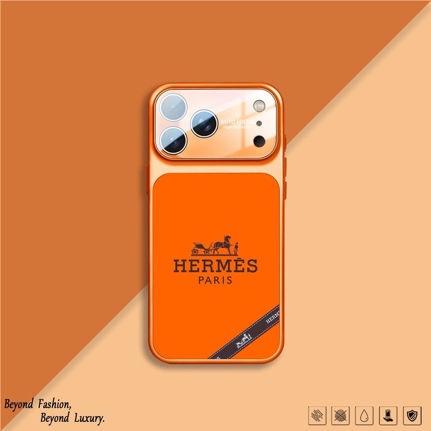 H Luxury Orange Series iPhone etui