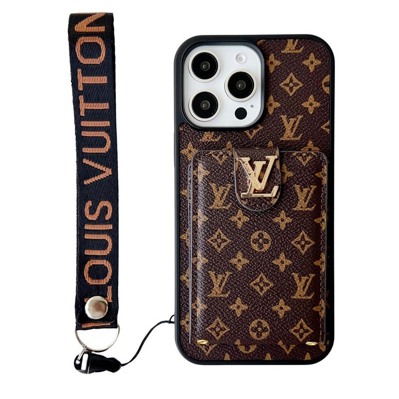 Luksus klassisk farve Crossbody iPhone etui