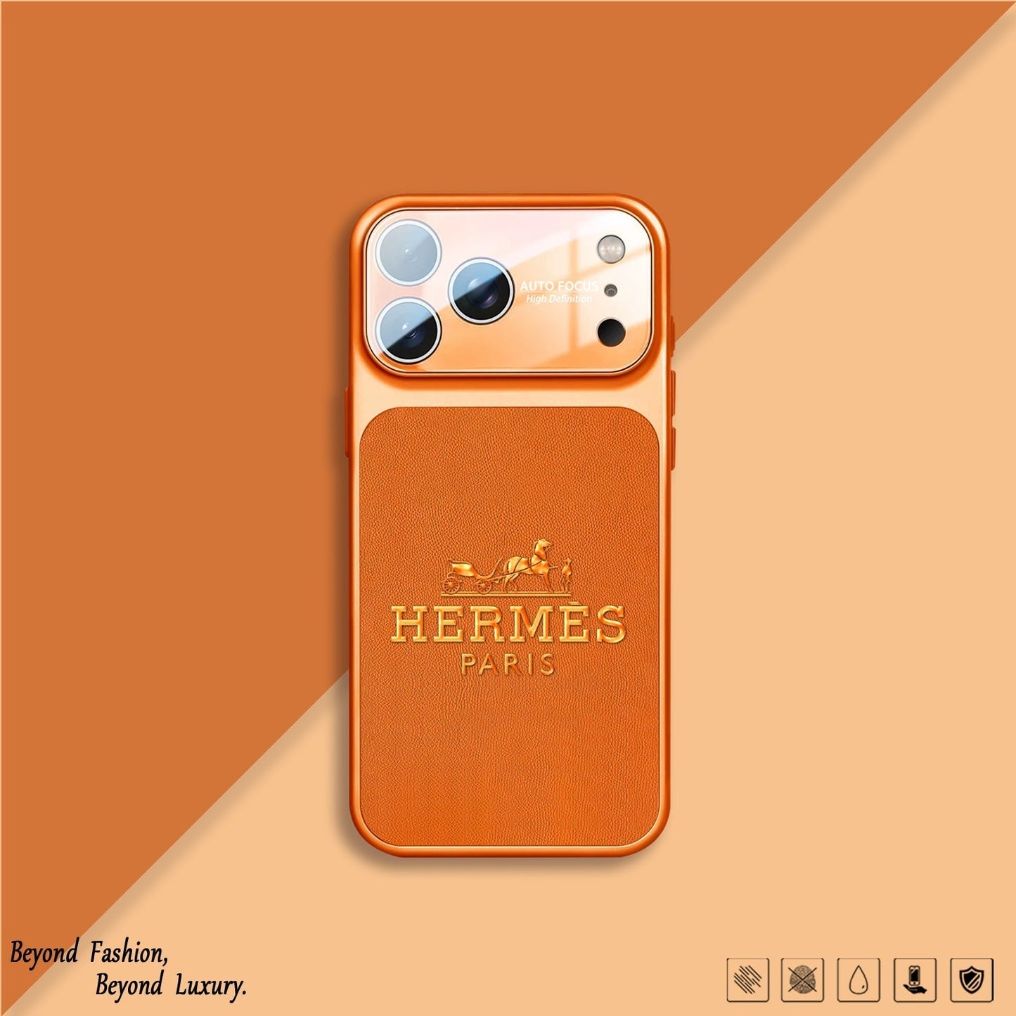 H Luxury Orange Series iPhone etui