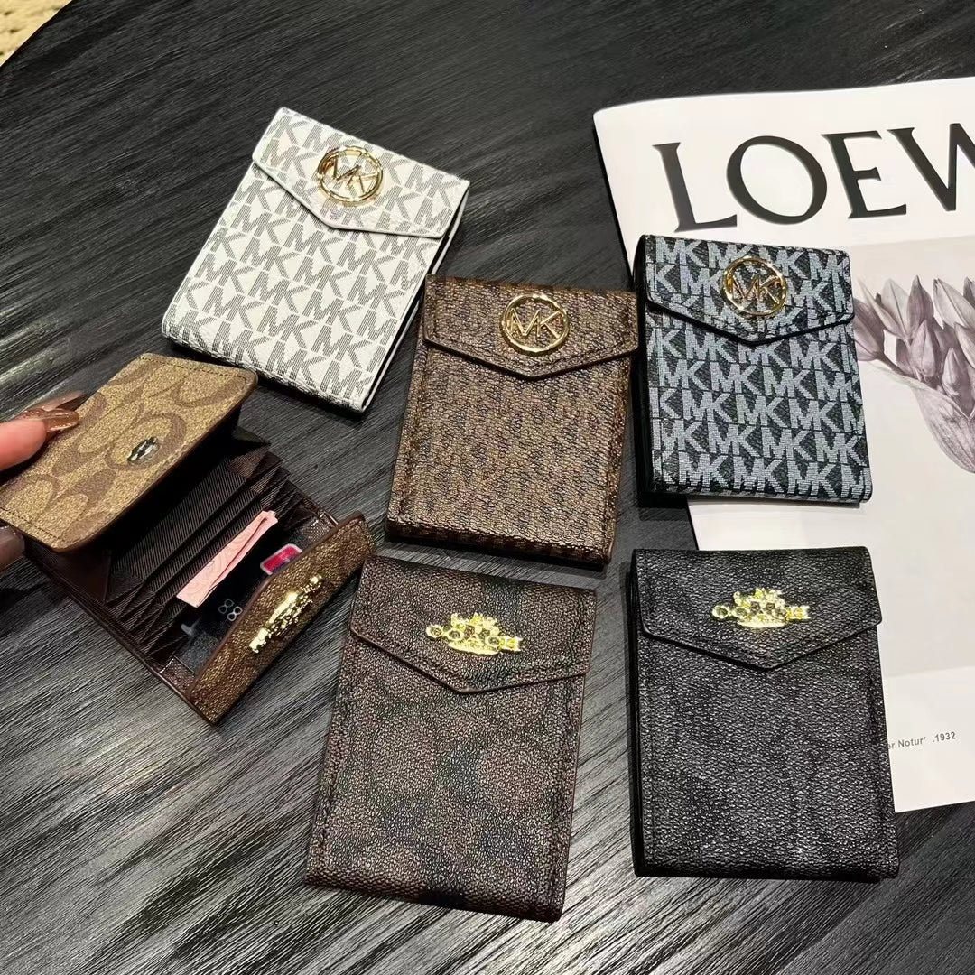 Portafogli porta carte di lusso ispirati a MK & CO con monogramma