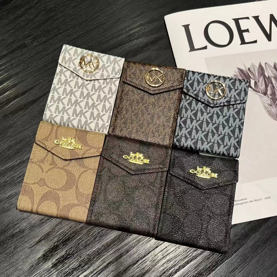 Portafogli porta carte di lusso ispirati a MK & CO con monogramma