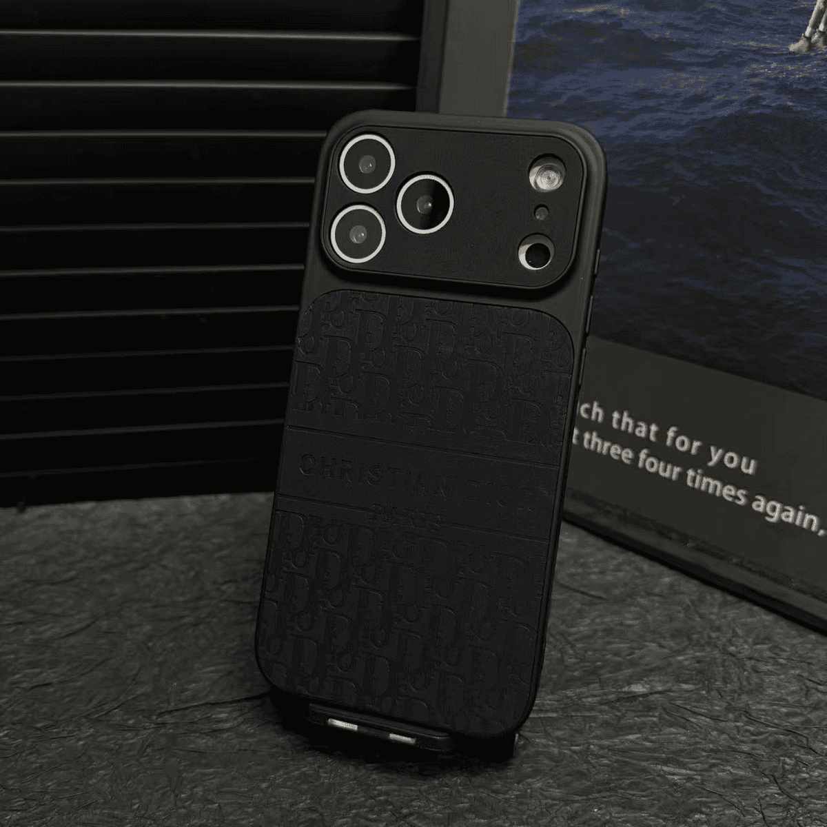 Dior–Inspired Monogram iPhone Case: Premium Texture, Slim Luxury Protection