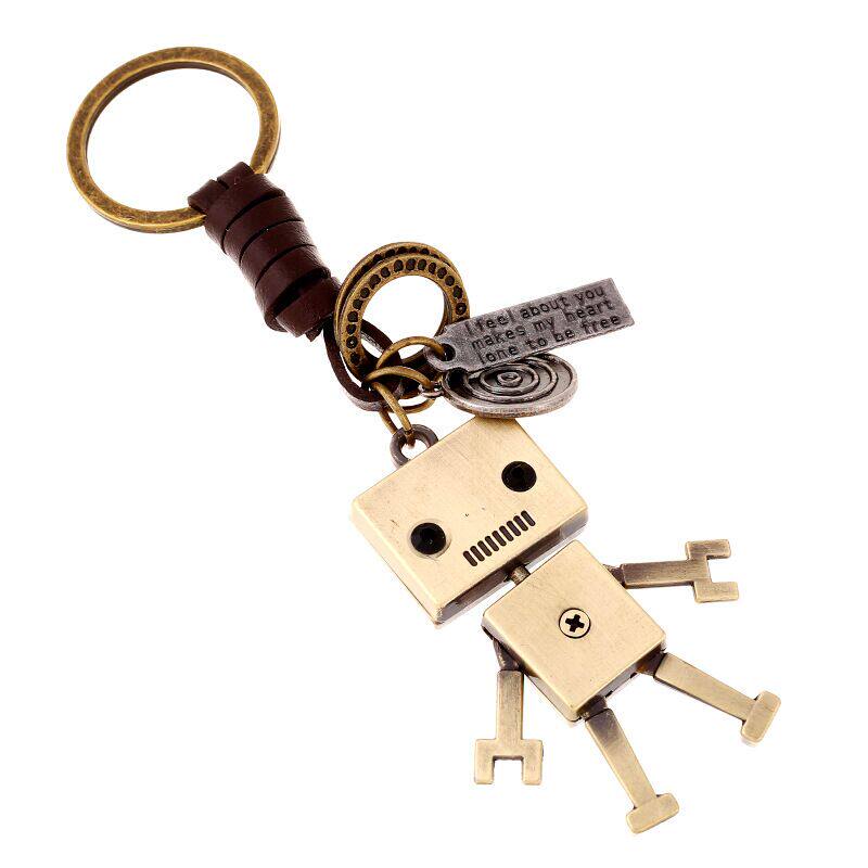 Retro robot key chain