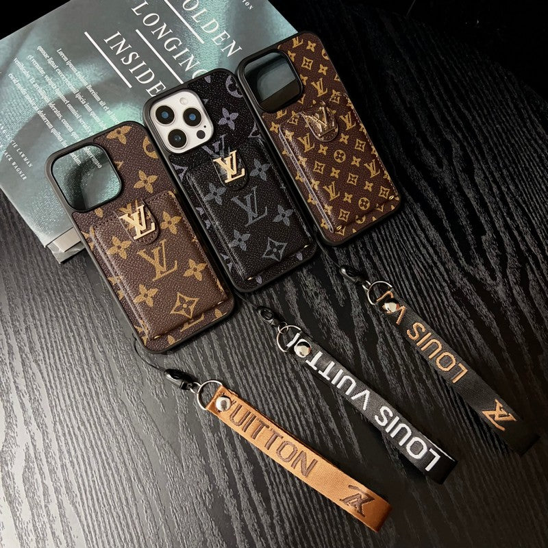 Luksus klassisk farve Crossbody iPhone etui