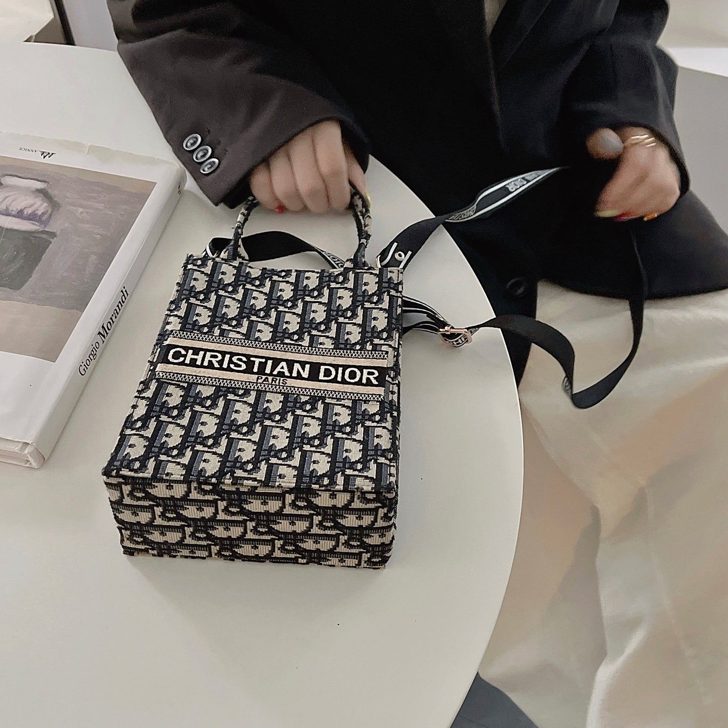 Borsa tote classica con tracolla