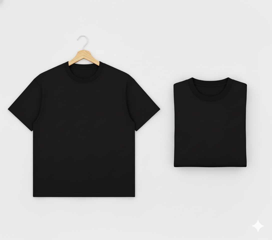 MaisonAurive Washed Hip-Hop Tee – Black | White | Waterwashed Grey