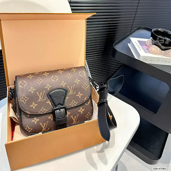 Sac de luxe en cuir de haute qualité, motif monogramme