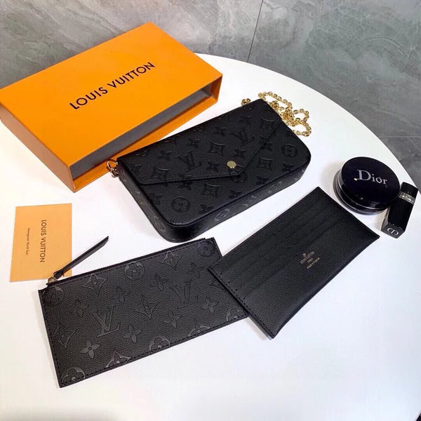 Vintage Monogram Konvolut Kæde Crossbody