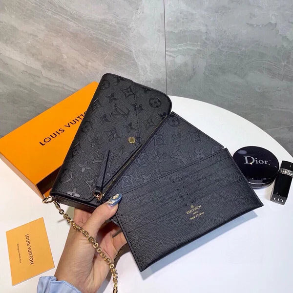 Vintage Monogram Konvolut Kæde Crossbody