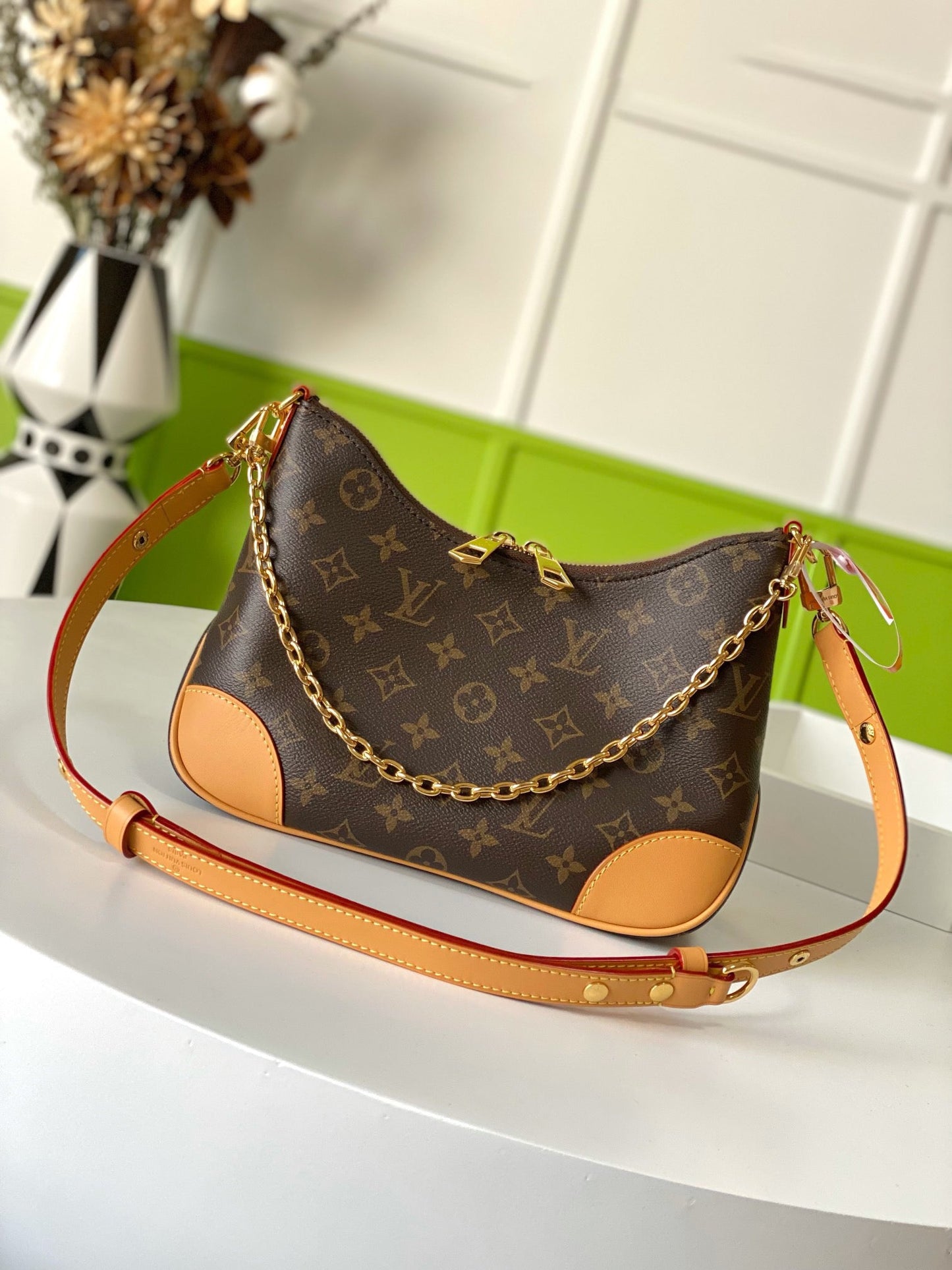 Luxe Monogram Hobo Handbag