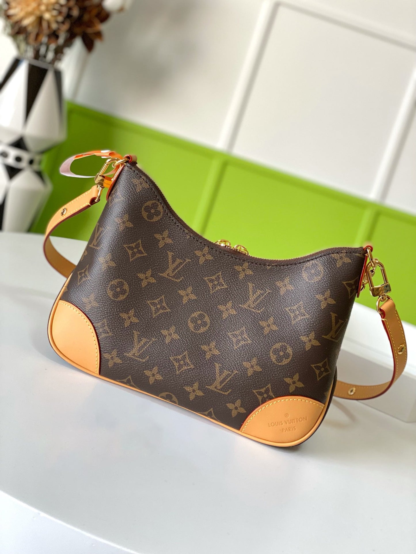 Luxe Monogram Hobo Handbag