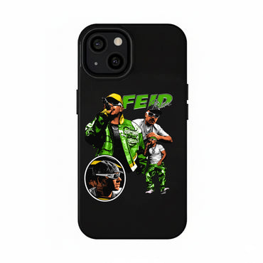 3D Lenticular Phone Case – FEID Dual Flip Visuals Black & Green Hip-Hop Design