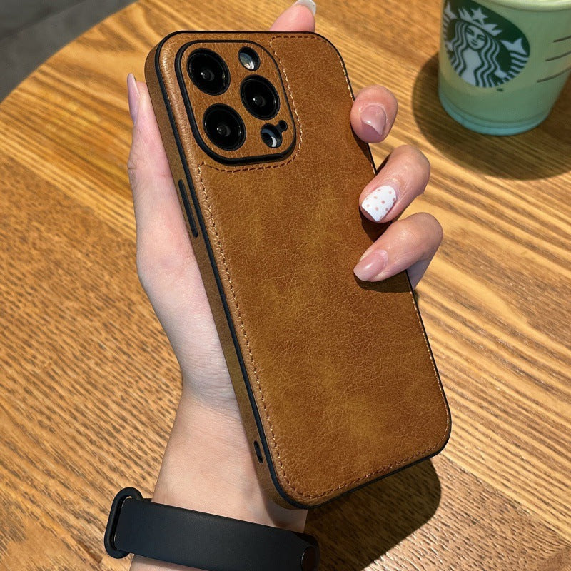 غطاء iPhone من الجلد الأصلي المتوافق مع جميع الموديلات
