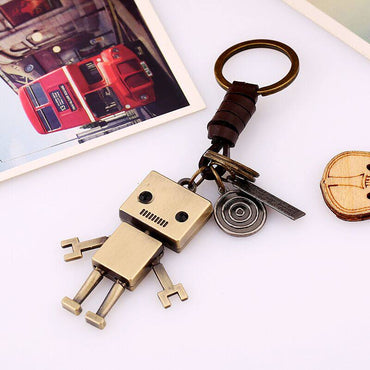 Retro robot key chain