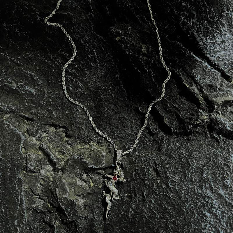 Dragon Sword Titanium Steel Necklace