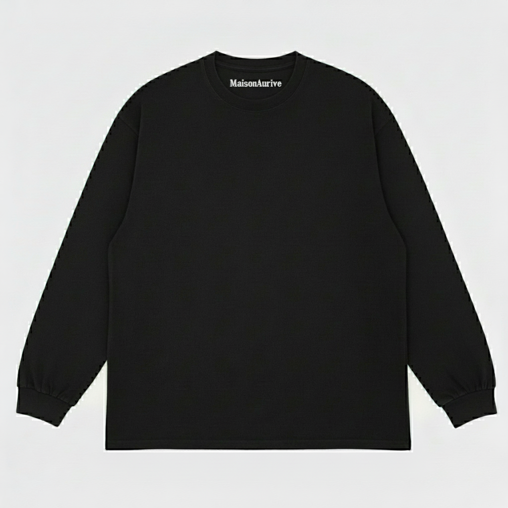 MaisonAurive Washed Hip-Hop Tee – Black | White | Waterwashed Grey