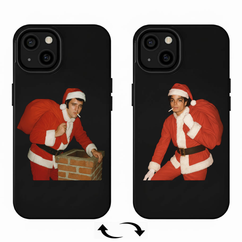 3D Lenticular Phone Case – Dual Visual Santa Vibe Black Hip-Hop Design