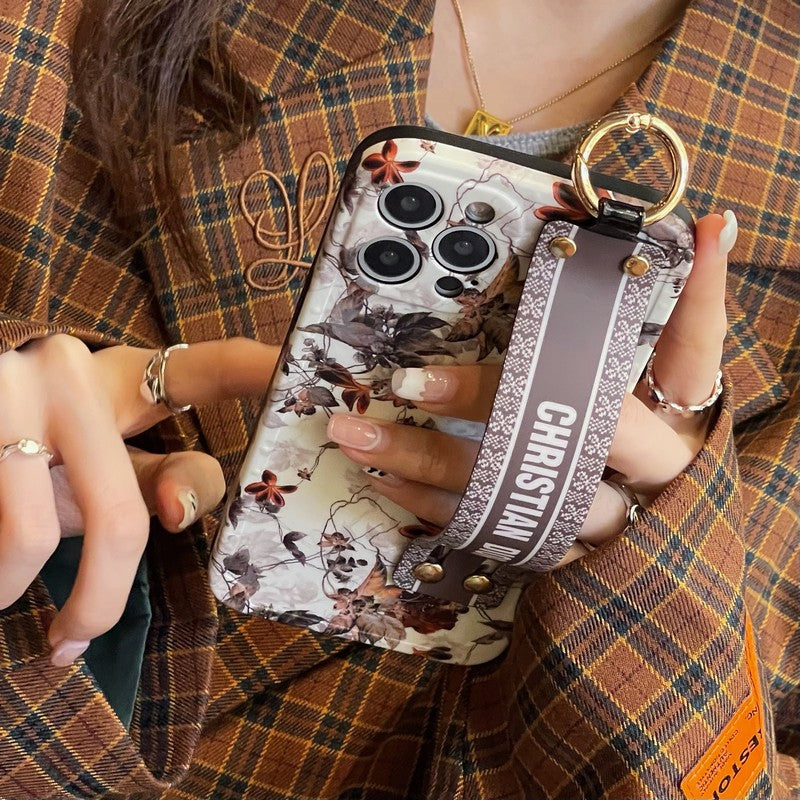 Fashion Maple Leaf Wristband iPhone-etui