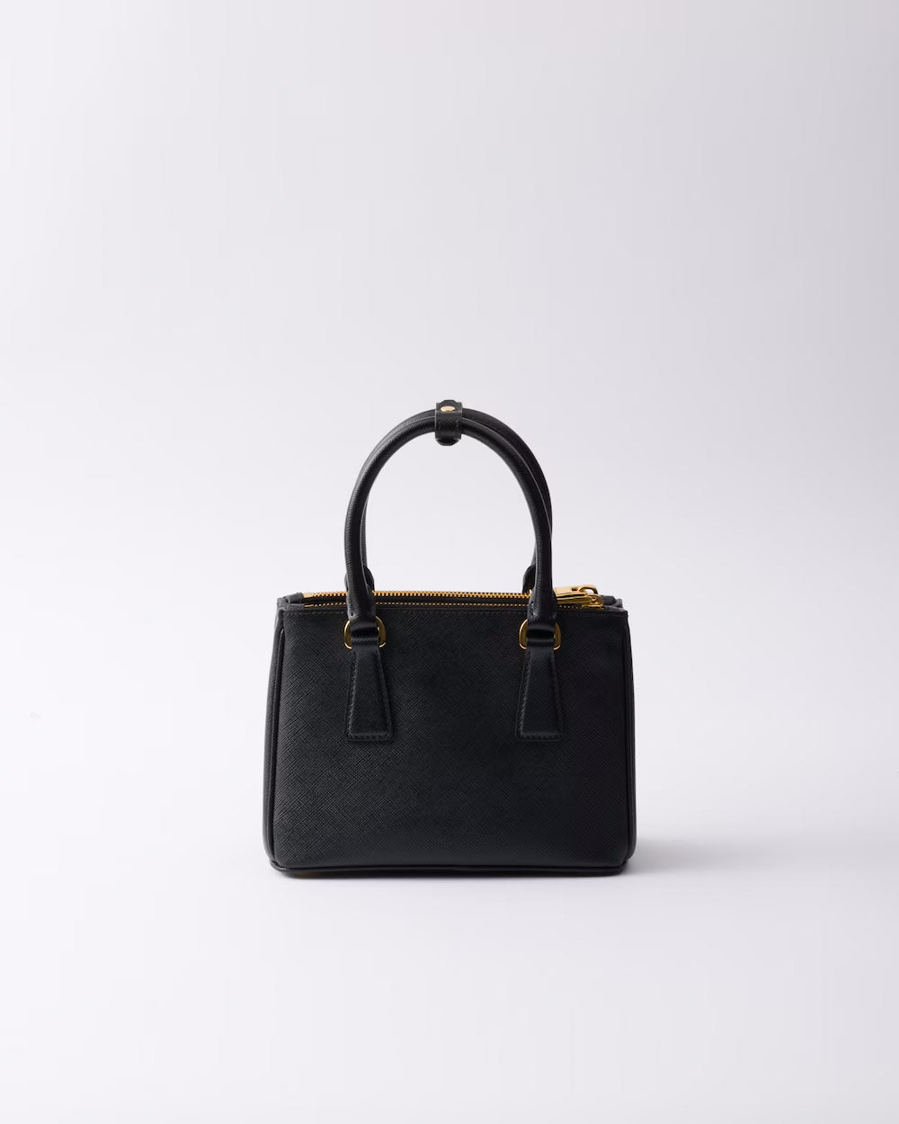 Mini Saffiano Leather Structured Top Handle Tote Bag