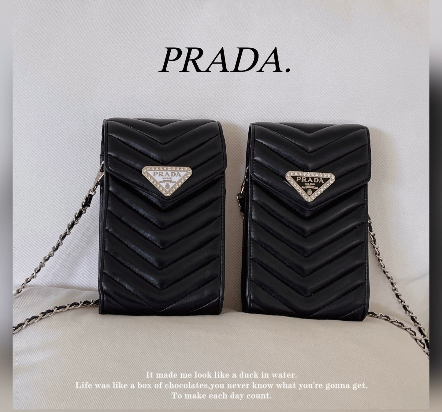 Crossbody læder telefontaske