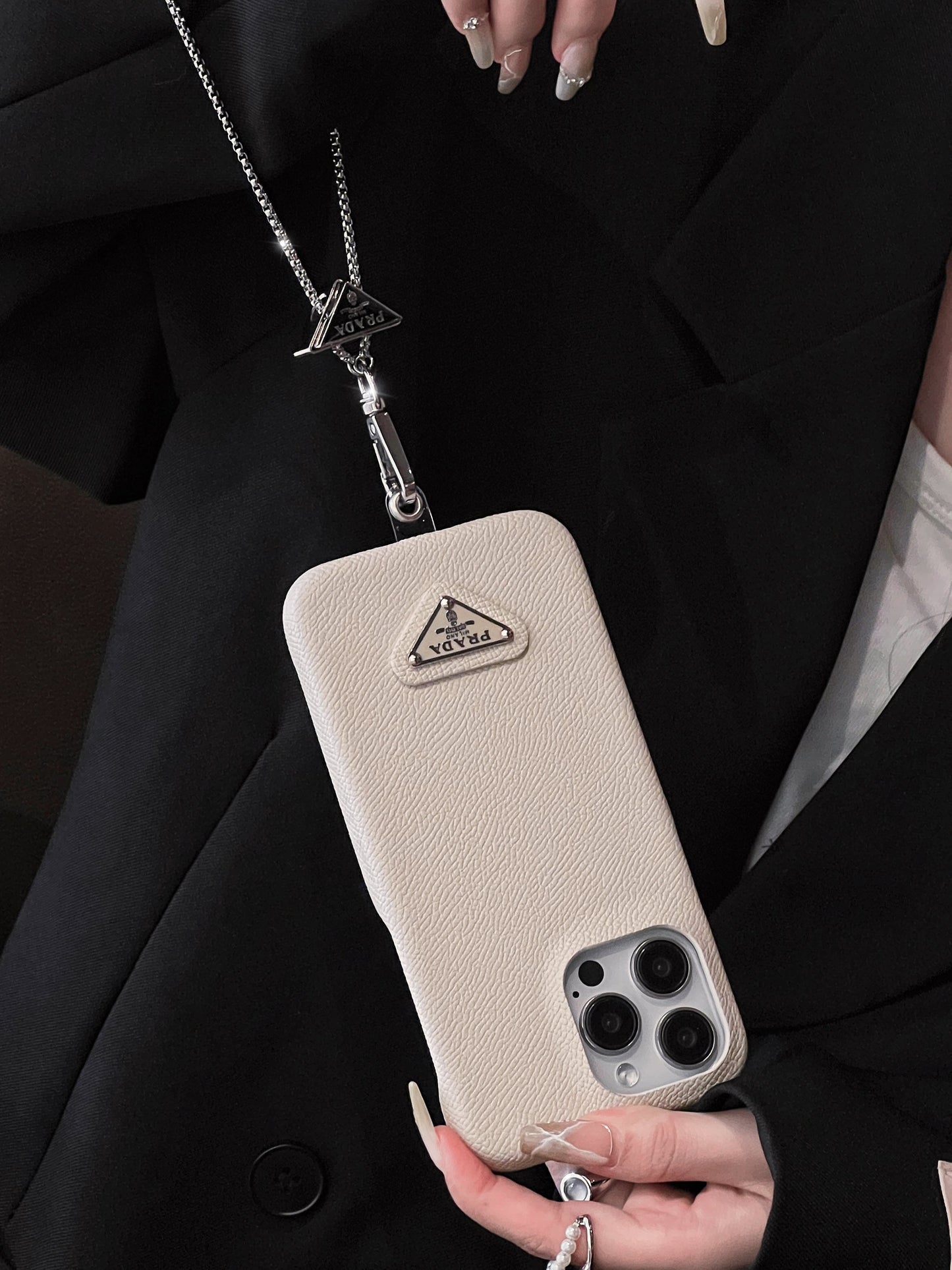 Luksus Læder Crossbody iPhone etui