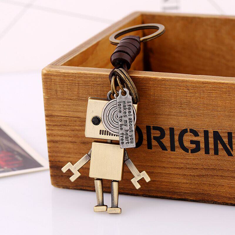 Retro robot key chain