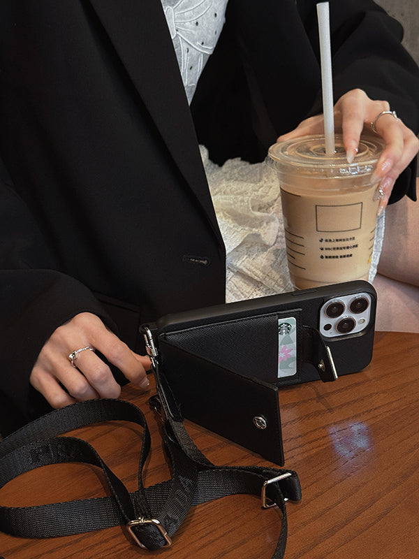 Luksus Crossbody læder cover til iPhone