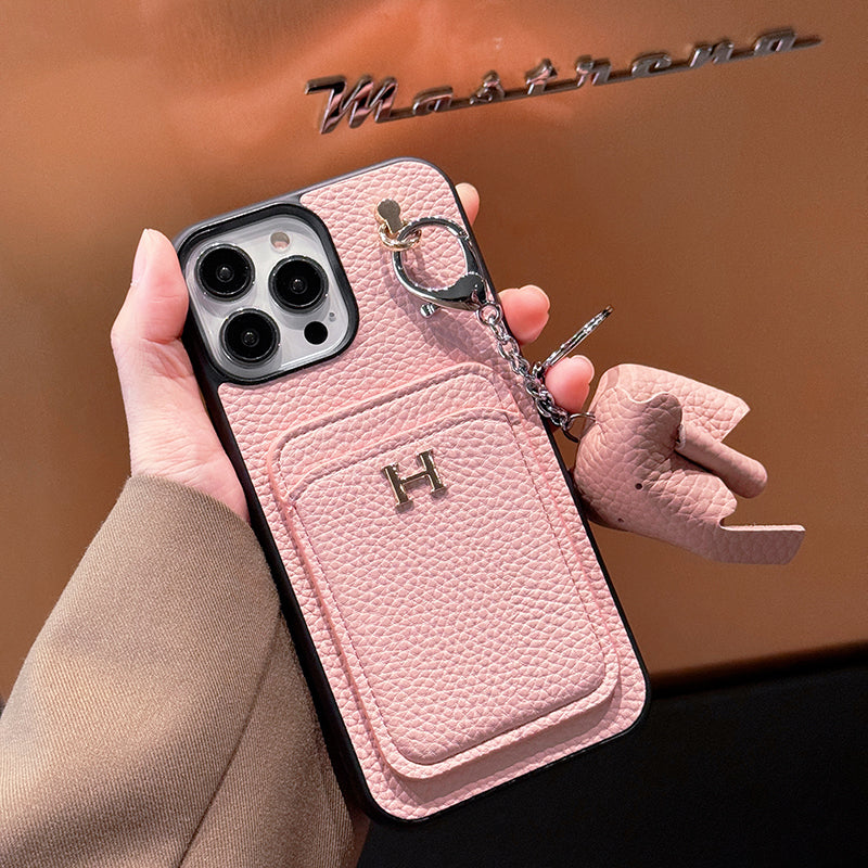H Card Holder Læder Pendant iPhone-etui
