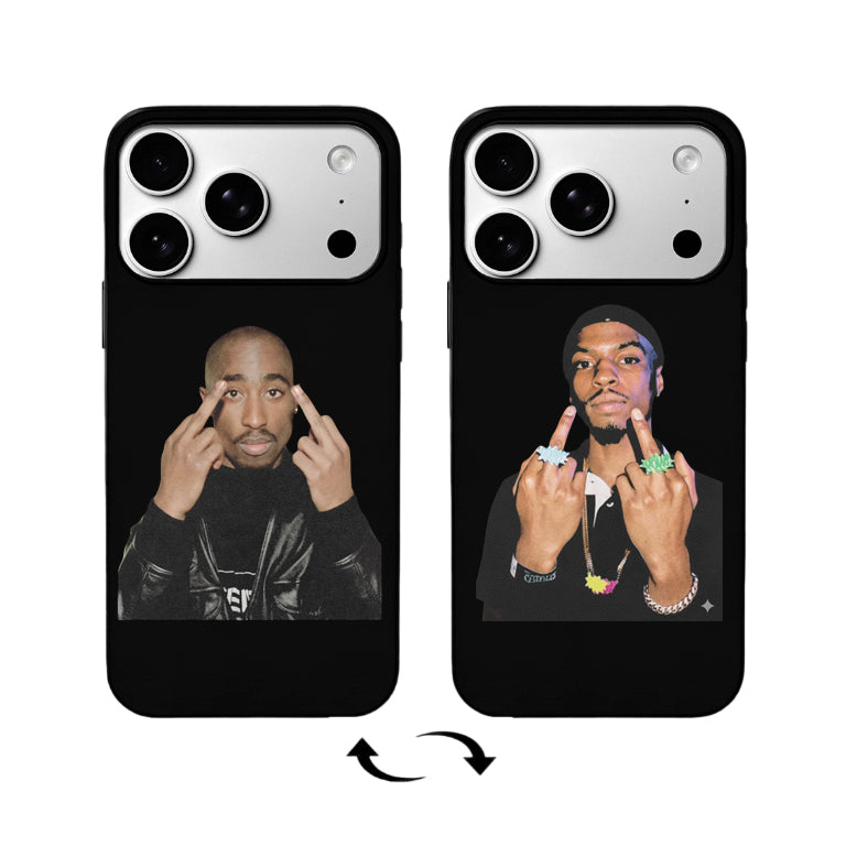3D Lenticular Phone Case – Dual Visual Hip-Hop Icon Gesture Design