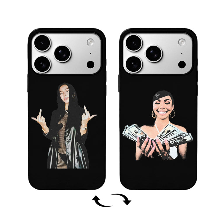 3D Lenticular Phone Case – Dual Visual Hip-Hop Vibe (Gesture & Cash) Design