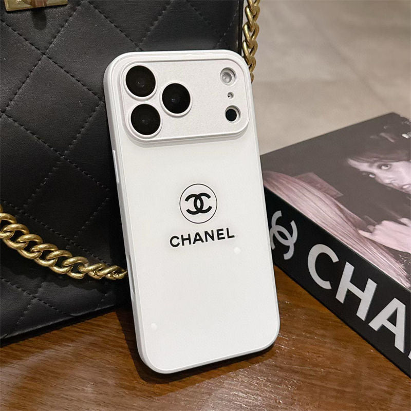Classic Minimalist Luxe iPhone Case – White Gloss Edition