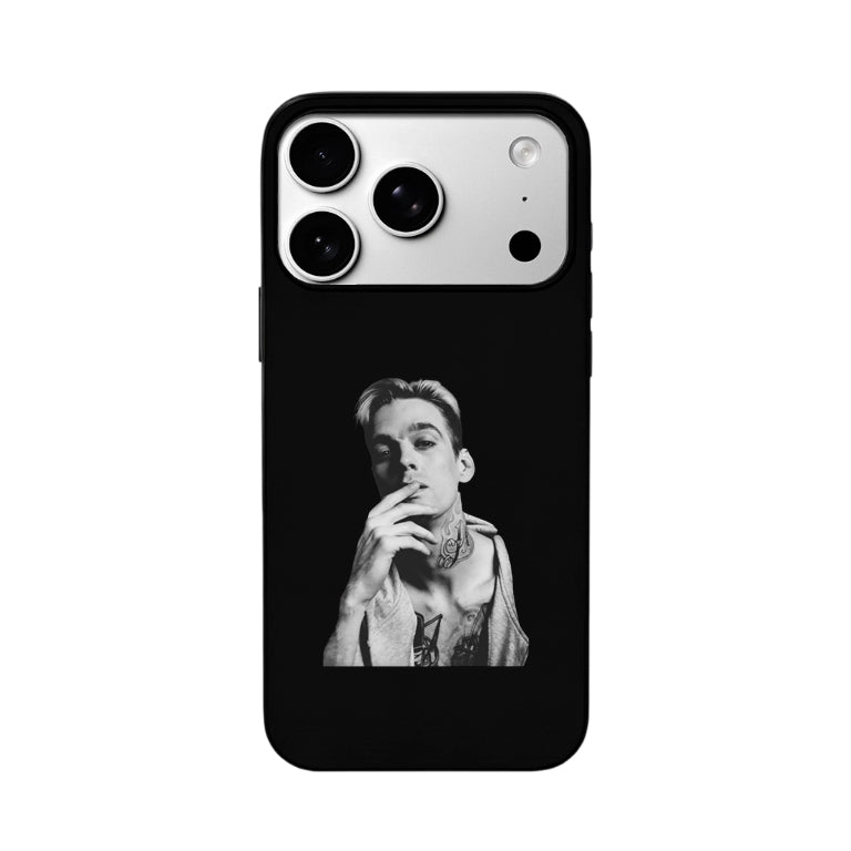 3D 렌티큘러 플립폰 케이스 – 아론 카터 듀얼 포트레이트: 개성 넘치는 아이콘 &  비&W 스타일